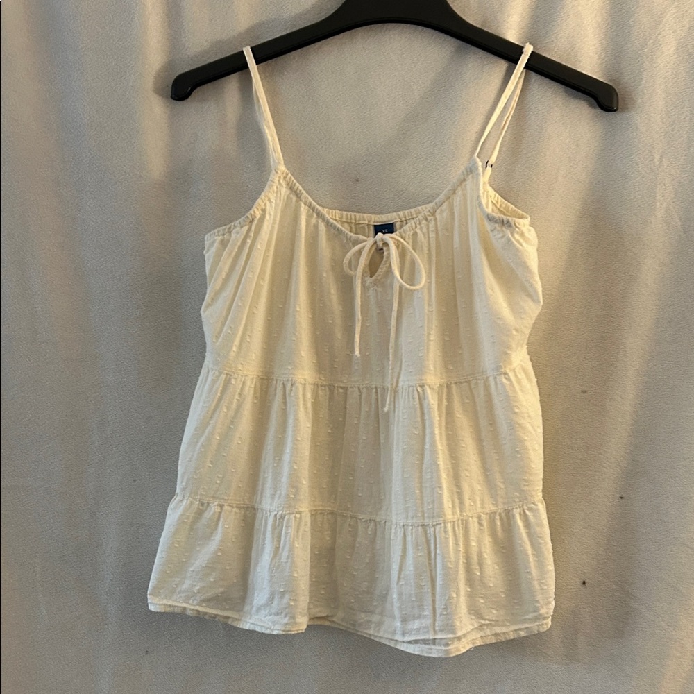 Old Navy Cream Tiered Cami Top